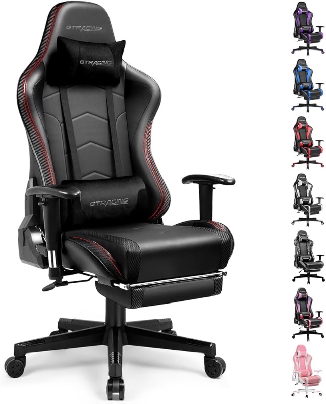 Photo 1 of ****PARTS ONLY***GTRACING Gaming Chair with Footrest Speakers Video Game Chair Bluetooth Music Heavy Duty Ergonomic Computer Office Desk Chair