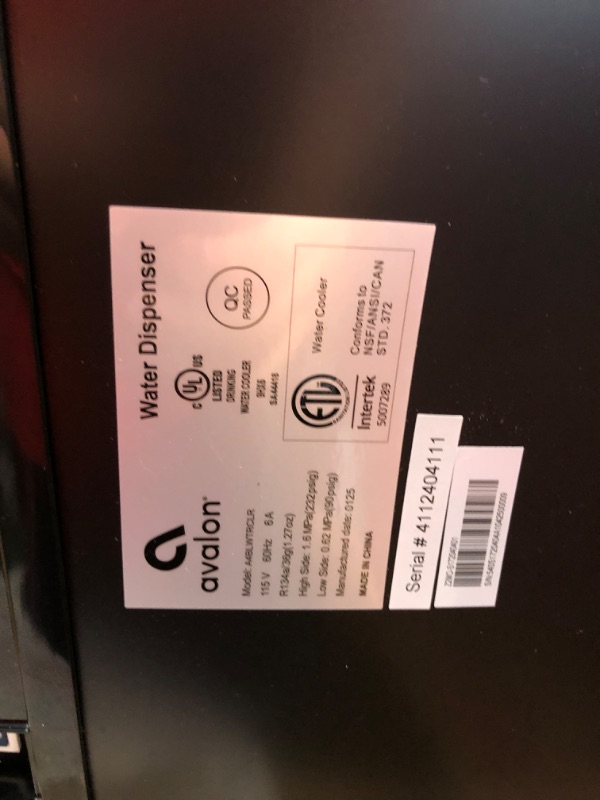 Photo 1 of ***FOR PARTS ONLY - MAJOR DAMAGE - SEE COMMENTS***
Avalon Bottom Loading Water Cooler Water Dispenser with BioGuard- 3 Temperature Settings - Hot, Cold & Room Water, Durable Stainless Steel Construction, Anti-Microbial Coating- UL Listed