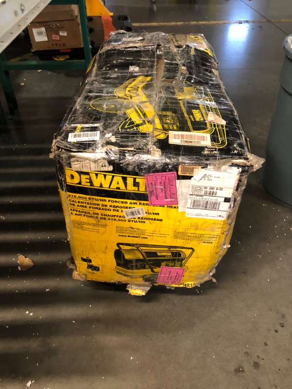 Photo 1 of ***USED - MAJOR DAMAGE - UNTESTED - SEE COMMENTS***
Dewalt F340700 215,000 BTU Forced Air Kerosene Construction Heater