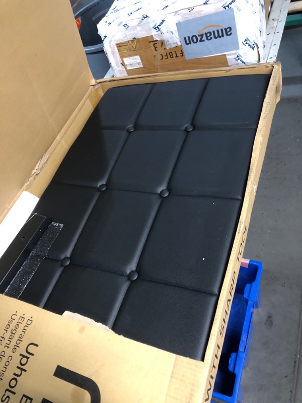 Photo 1 of **PARTS ONLY **HUGE SLIT ACROSS THE TOP**
Nestl Headboard Full Size Bed, Button Tufted Linen Headboards, Upholstered Full Size Headboard Only, Bed Frame Mounted Bed Headboard, Adjustable Height 34” to 42”, Modern Full Headboard, Black