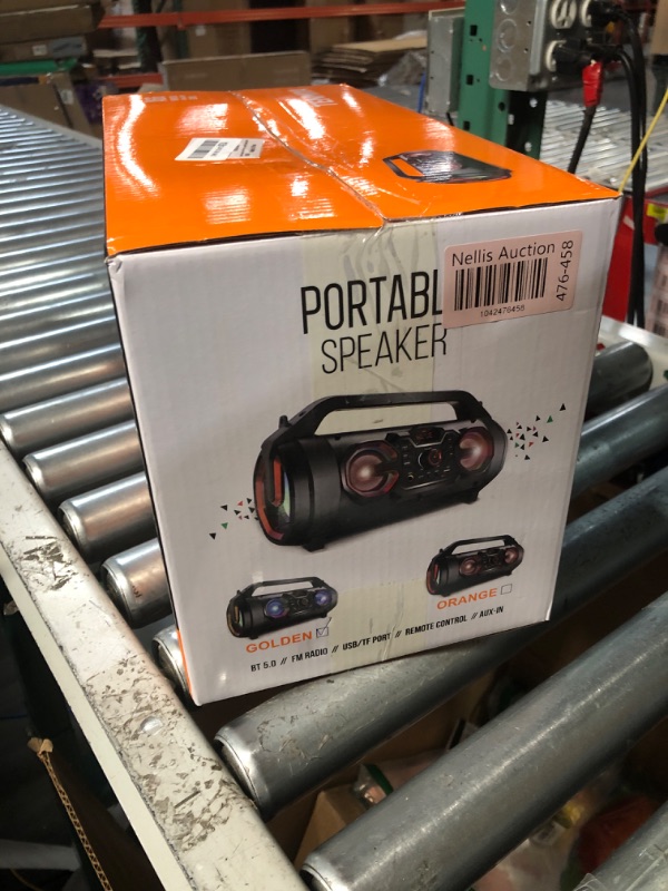 Photo 1 of (Used)(wont hold charge)Bluetooth Speaker, 30W Portable Bluetooth Boombox with Subwoofer, FM Radio, RGB Colorful Lights, EQ, Stereo Sound, Booming Bass