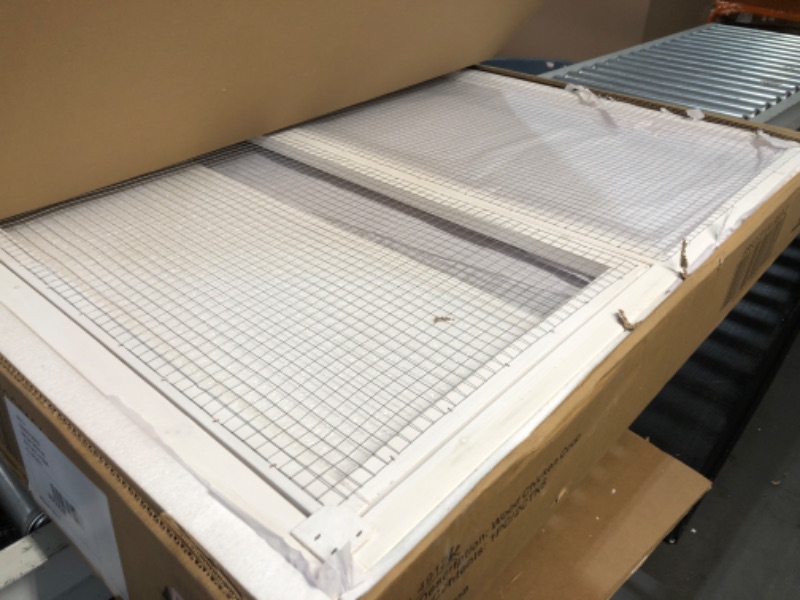 Photo 1 of ***BOX 2 OF 2 ONLY***Hanover Outdoor Elevated Wooden Chicken Coop with Ramp, Nesting Box, Large Wire Mesh Run, Waterproof Roof, Removable Tray, Ventilated Fir Wood Chicken Run, Perfect for Backyard, Patio, or Lawn