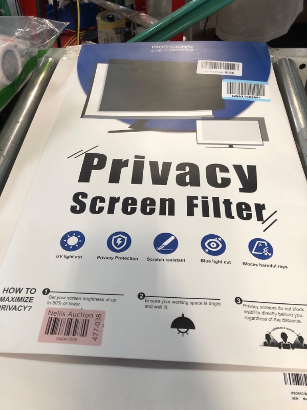 Photo 1 of [2-Pack] 24 Inch Privacy Screen for Computer Monitor 16:9 Aspect Ratio, Eye Protection Anti Blue Light Glare Shield, 24inch Removable Black Blackout Anti Spy Desktop Security Private Filter