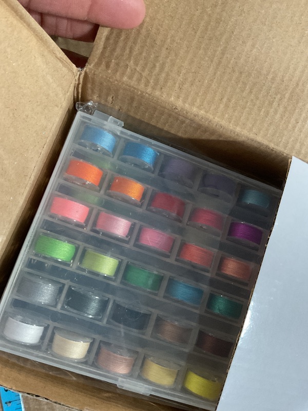 Photo 1 of 72pcs Sewing Thread kit, 36 Colors Sewing Machine Threads, Prewound Bobbins Sewing Threads Kit, Sewing Machine Thread Assortment, 400 Yards per Spools Polyester Thread