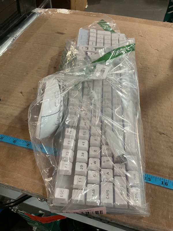 Photo 1 of Gaming Keyboard and Mouse Combo, K1 RGB LED Backlit Keyboard with 104 Key for PC/Laptop(White)