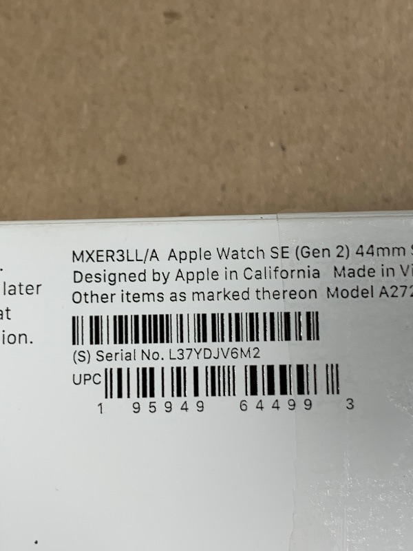Photo 1 of ***FACTORY SEALED***
Apple Watch SE (2nd Gen) [GPS 44mm] Smartwatch with Silver Aluminum Case with Denim Sport Band M/L. Fitness and Sleep Trackers, Crash Detection, Heart Rate Monitor, Retina Display