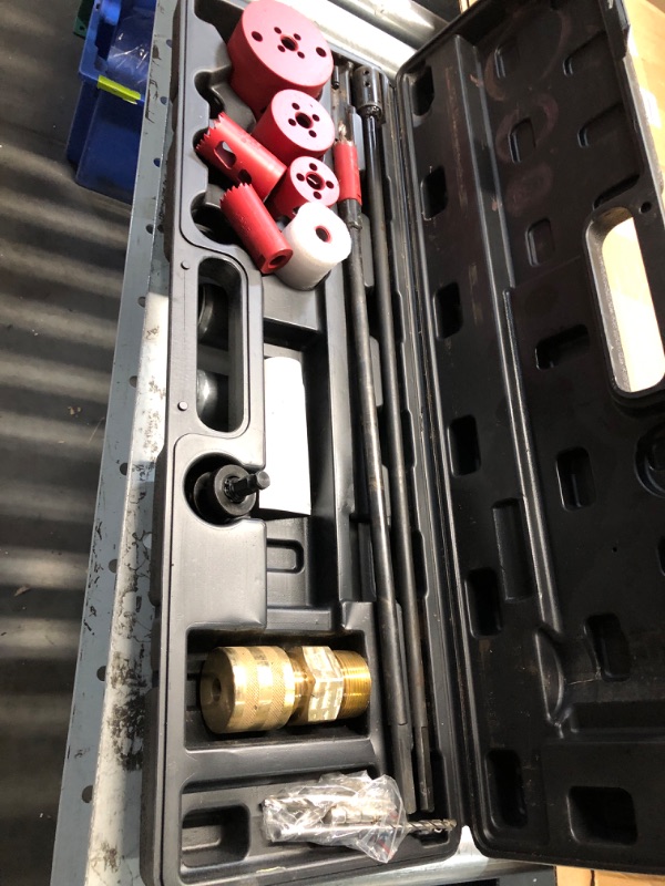 Photo 1 of 08350 DM3MECH Mechanical Hot Tapping Machine Complete Kit Fit for NPT 3/4" to 4" 300psi Piping Fitting and Valves, for Commercial and Industrial Applications