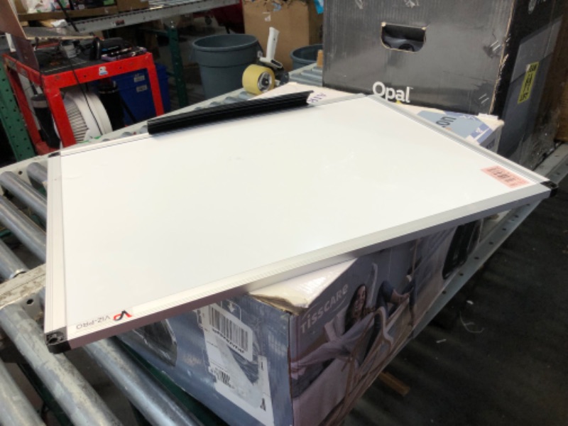 Photo 1 of ***DAMAGED - DENTED - NO PACKAGING - SEE PICTURES***
VIZ-PRO Magnetic Dry Erase Board, 24 X 18 Inches, Silver Aluminium Frame