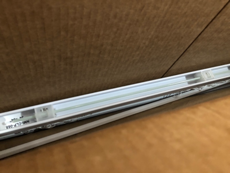 Photo 1 of (MISSING ALL HARWARE/ACCESSOREIS) LazBlinds No Tools No Drill 1" Vinyl Mini Blinds, Cordless Blinds for Windows, Light Filtering Horizontal Window Blinds & Shades, 34" W x 64" H, White