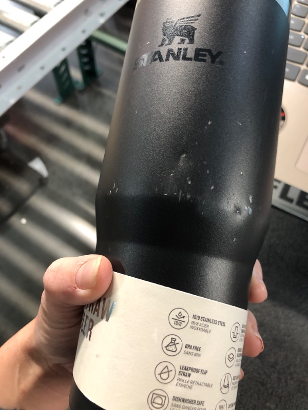 Photo 1 of ***(HEAVILY USED/ MINOR DAMAGE)***
STANLEY IceFlow Stainless Steel Tumbler - Vacuum Insulated Water Bottle for Home, Office or Car Reusable Cup with Straw Leak Resistant Flip Cold for 12 Hours or Iced for 2 Days, Charcoal, 30OZ