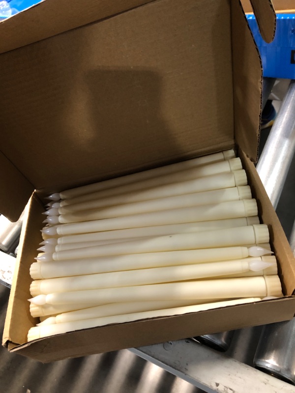 Photo 1 of (NOT A COMPLETE SET) (BATTERY NOT INCLUDED) Funtery 48 Pcs Flameless LED Taper Candles 11 Inch Battery Operated Flickering Candles Bulk for Christmas Church Wedding Party (Ivory,Classic Style)