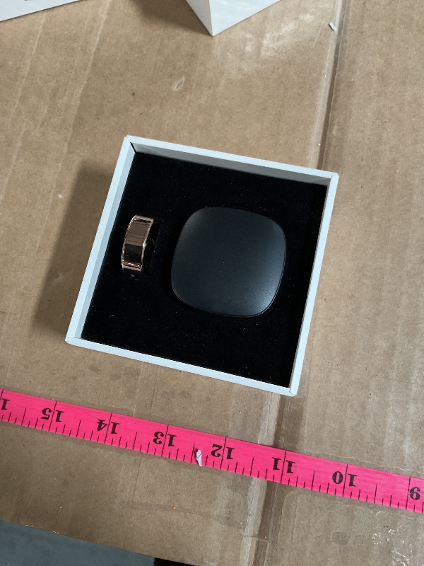 Photo 1 of Smart Ring Fitness Tracker with Color Display Screen, IP68 Waterproof Fitness Ring with Charging Case, Health Ring for iOS Android, Activity Tracker, SIZE 10