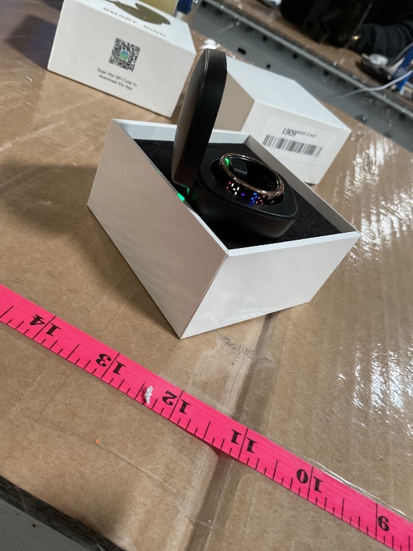 Photo 1 of Smart Ring Fitness Tracker with Color Display Screen, IP68 Waterproof Fitness Ring with Charging Case, Health Ring for iOS Android, Activity Tracker, SIZE 10