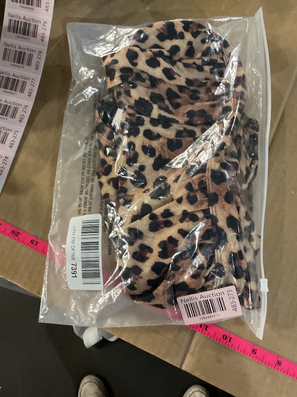 Photo 1 of MOLYBELL Boyleg Ruched Swimsuit Tummy Control Floral Monokini Boyshort Swimsuit Halter Vintage Bathing Suit Athletic Training One Piece Swimwear (Leopard, Small)