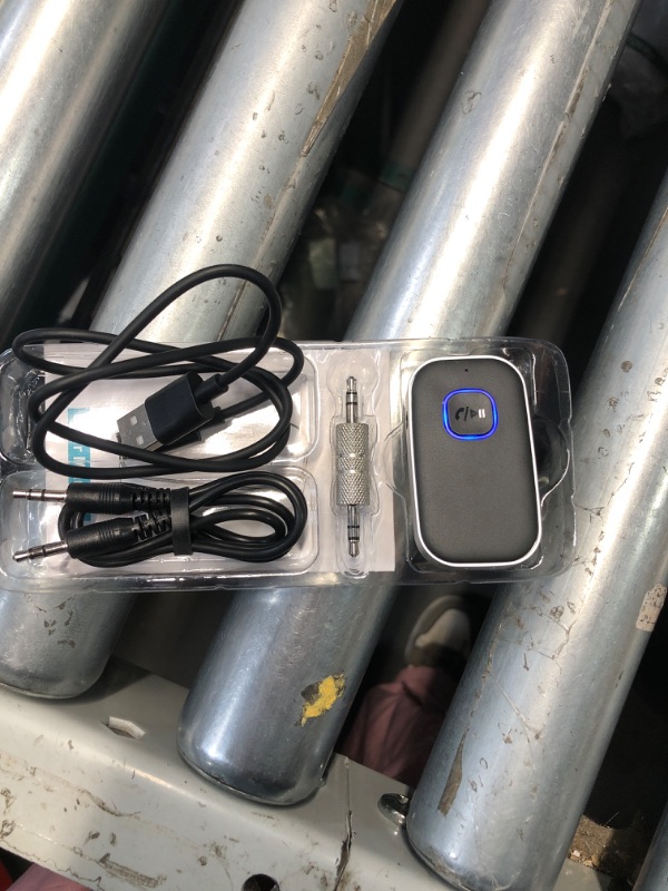 Photo 1 of (POWER TESTED) COMSOON Bluetooth Receiver for Car, Noise Cancelling 3.5mm AUX Bluetooth Car Adapter, Wireless Audio Receiver for Home Stereo/Wired Headphones, Hands-Free Call, 16H Battery Life - Black+SilverLPNPMDV0090098
