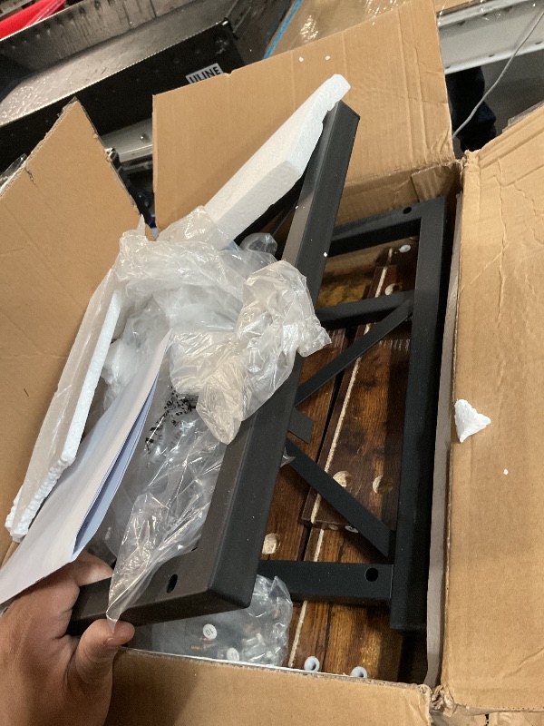 Photo 1 of IBUYKE 2 Tier Desktop Printer Stand,Multi-Purpose Desk Organizer,Wooden Printer Stand with Drawer Storage for Folders,Books,for Fax Machine, Scanner,Home Office,Rustic Brown TLJ012H