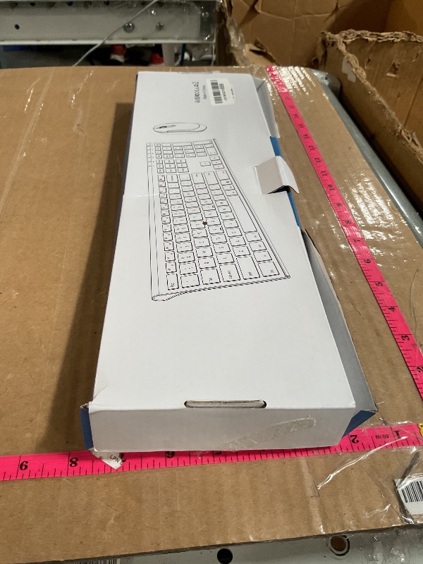 Photo 1 of (See images for damage)Wireless Keyboard and Mouse, Vssoplor Rechargeable Quiet Full-Size Keyboard and Mouse Combo Set Ultra Slim Design 