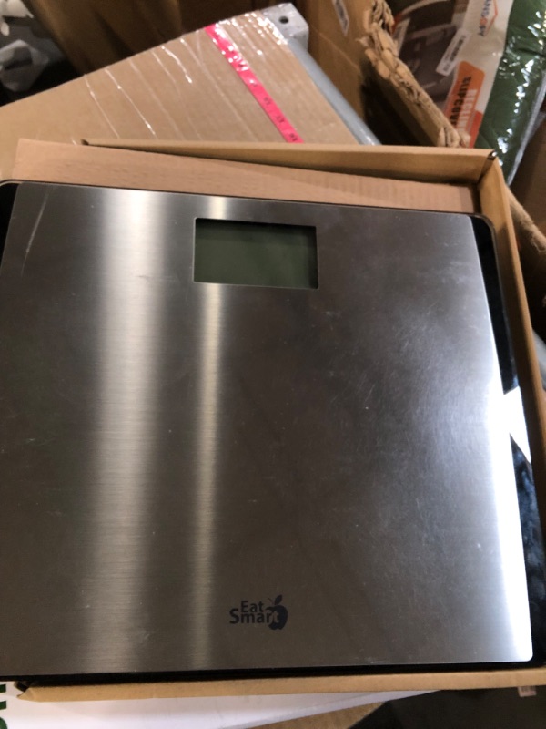 Photo 1 of ***(NO RETURNS OR REFUNDS/ FOR PARTS ONLY/ NON FUNCTIONAL)***
Eat Smart Precision 550 Pound Extra-High Capacity Digital Bathroom Scale for Body Weight with Extra-Wide Platform, Stainless Steel