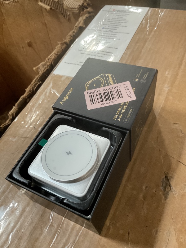 Photo 1 of ?2025 Upgraded? Wireless Charger 3 in 1, Foldable Wireless Charging Station with Light for Apple MagSafe Charger, Travel Magnetic Charger for iPhone 16/15/14/13/12 Apple Watch AirPods (20W Adapter)