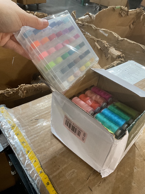 Photo 1 of 72 PCS Sewing Thread Assortment, 36 Color Thread for Sewing Machine with 36 Same Color Bobbins, Polyester Thread 400 Yards/Spool (72)