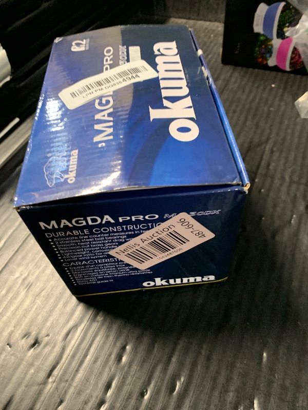Photo 1 of ***(PARTS ONLY/ MAJOR DAMAGE/ SEE NOTES)***Okuma Magda Pro Line Counter Levelwind Trolling Reel, Small, Black/Silver, MA-30DX