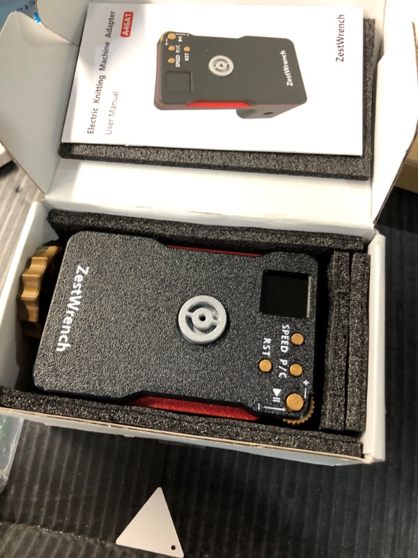 Photo 1 of [2025 Upgrade] ZestWrench Electric Knitting Machine Adapter for addi Express King Size Knitting Machine 46 Needles,addi Knitting Machine Automatic Accessories?LCD Panel & Row Counter