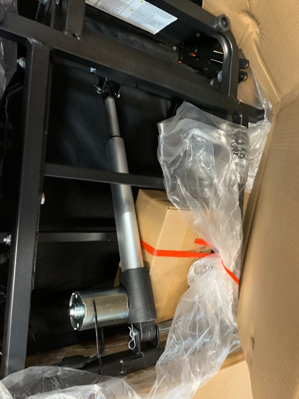 Photo 1 of ***PARTS ONLY***VEVOR Electric Lift Table, 330 lbs Capacity Single Scissor Lift Table, 8-28 in Height Adjustable Lifting Platform, Coffee Table Lift with 4 Wheels, for Material Handling and Transportation, Black