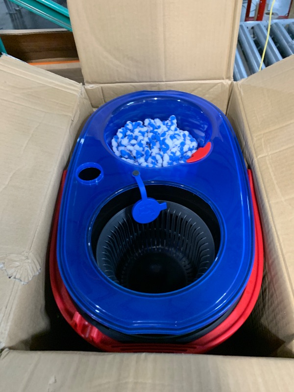 Photo 1 of ***(MISSING MOP)***O-Cedar RinseClean Spin Mop & Bucket System + 1 Extra Mop Head | Clean with Clean Water | Removes 99% of Bacteria