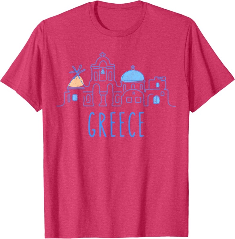 Photo 1 of (Childs large) Europe Greece Athens Santorini Family Vacation Souvenir Tee T-Shirt L
