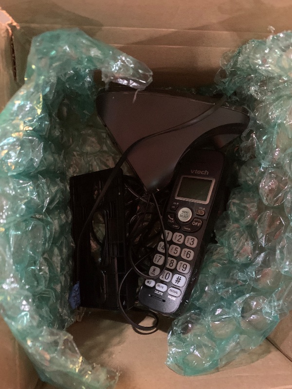 Photo 1 of [New] VTech VG131-11 DECT 6.0 Cordless Phone - Bluetooth Connection, Blue-White Display, Big Buttons, Full Duplex, Caller ID, Easy Wall Mount, 1000ft Range (Black)