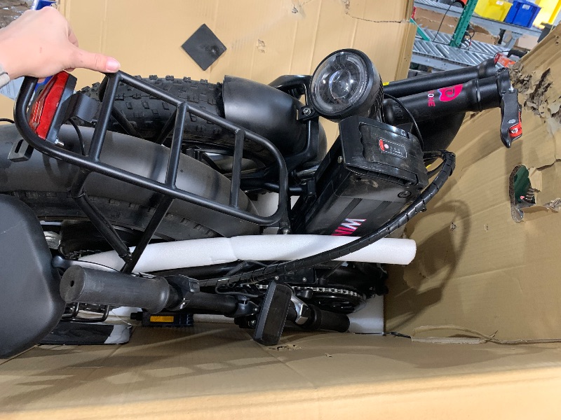 Photo 1 of **PARTS ONLY MISSING PEDALS**POSSIBLY OTHER PARTS AS WELL**
Windone S16 Electric Bike for Adults, 750W Peak Motor Ebike with 48V/13Ah Removable Battery, Max 22MPH Speed & 50 Miles Range (PAS), 16" x 4.0 Fat Tire and Shock Absorber,UL Certified