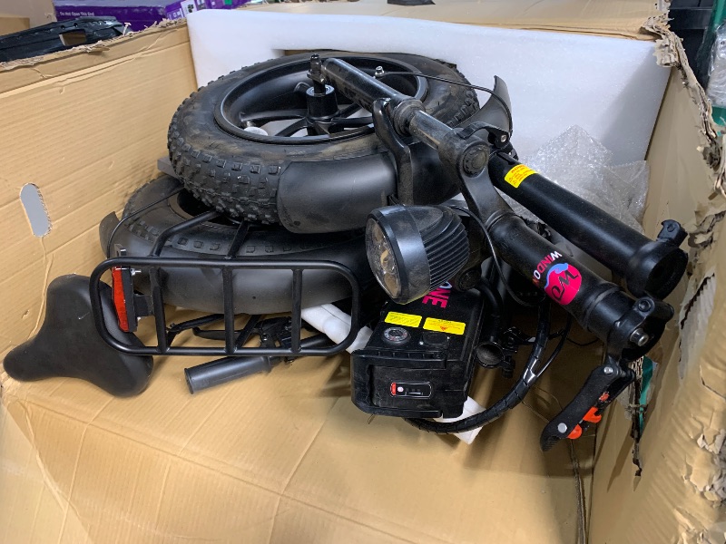 Photo 1 of **PARTS ONLY MISSING PEDALS**POSSIBLY OTHER PARTS AS WELL**
Windone S16 Electric Bike for Adults, 750W Peak Motor Ebike with 48V/13Ah Removable Battery, Max 22MPH Speed & 50 Miles Range (PAS), 16" x 4.0 Fat Tire and Shock Absorber,UL Certified