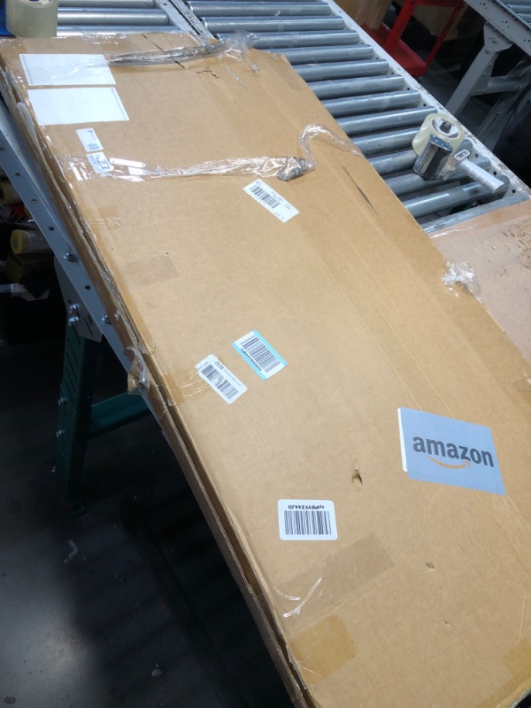 Photo 1 of (MISSING HARDWARE) (PARTS) GLDZI Washer Dryer Countertop with 2 Pack Storage Baskets, Wood Washer and Dryer Countertop with Non-Slip Pads/Edge Rails for Laundry Room Storage and Organization, 27.5" W x 54" L(Dark Woodcolor)