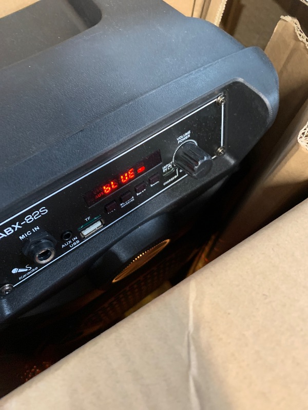 Photo 1 of (Used) Audiobox ABX-82S Portable 8" PA Speaker with Stand, WaveSync™ Technology, Bluetooth, LED Lights, 1100W -