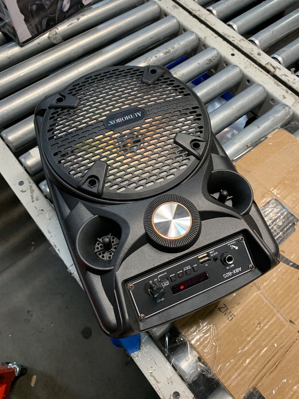 Photo 1 of (Used) Audiobox ABX-82S Portable 8" PA Speaker with Stand, WaveSync™ Technology, Bluetooth, LED Lights, 1100W -