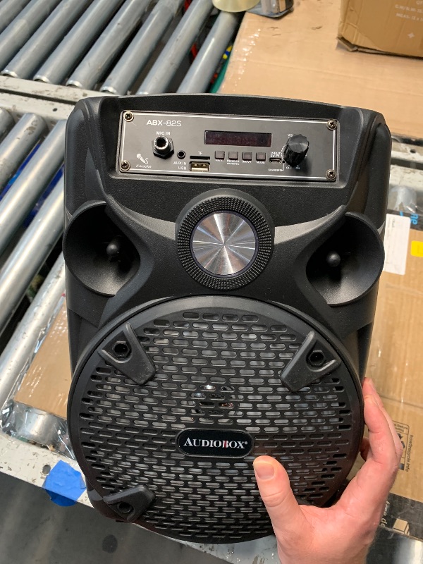 Photo 1 of (Used) Audiobox ABX-82S Portable 8" PA Speaker with Stand, WaveSync™ Technology, Bluetooth, LED Lights, 1100W -