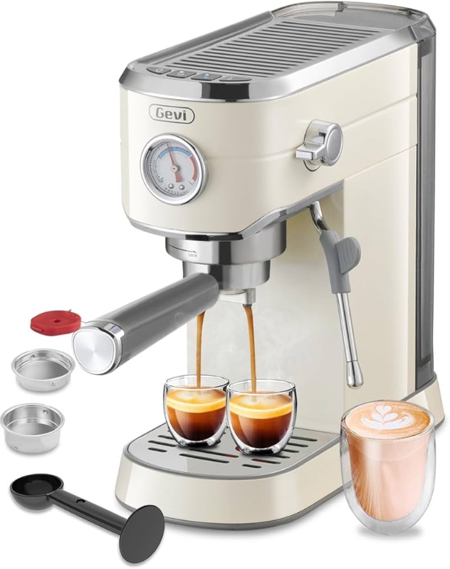 Photo 1 of 
Gevi Commercial Espresso and Coffee Makers, Professional Espresso Maker Latte Machine with Milk Frother, Stainless Steel Expresso Coffee Machines for Home, Compact Cappuccino Machine, Great Gift