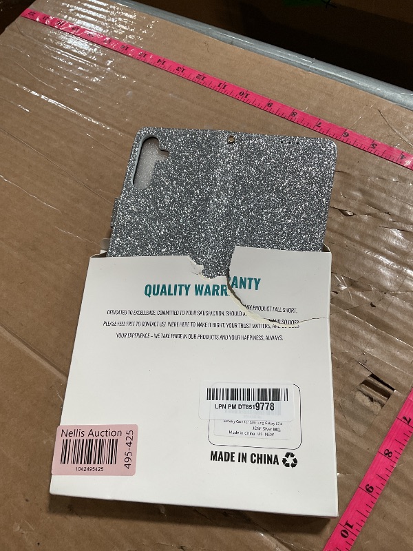 Photo 1 of ***6.2"***
Vanxiliiy for Samsung Galaxy S24 Case Wallet, RFID Blocking for Galaxy S24 Wallet Case with Card Holder for Women, Slim Flip Glitter PU Leather Kickstand Phone Cases for Samsung S24 6.2", Silver