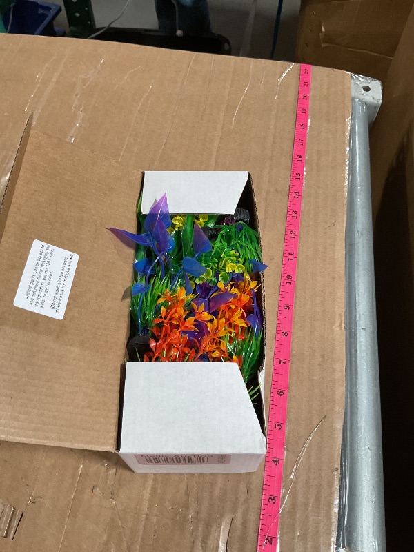 Photo 1 of Ameliade Fish Tank Artificial Plastic Plants Decorations Large Aquarium Decor Betta Goldfish Tank Accessories Fish Bowl Ornaments?Colorful?