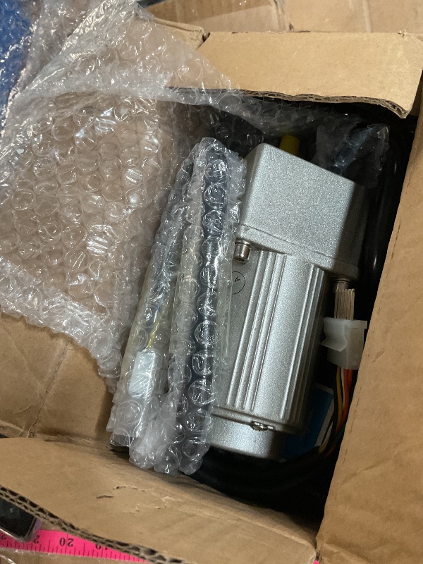 Photo 1 of Bemonoc 6Watts AC Motor 110V with Control Box, Reversible Electric Gear Motor 75RPM & Speed Controller & Bracket Kit for Dyeing Industrial, Office Equipment, Packaging Machinery