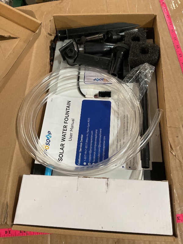 Photo 1 of ***PARTS ONLY*** ***NON REFUNDABLE*** POPOSOAP Solar Water Pump 12W, Solar Water Fountain Pump with 160GPH Submersible Pond Pump Adjustable Flow for Solar Fountain, Pond, Fish Tank, Garden, Pool, Water Features