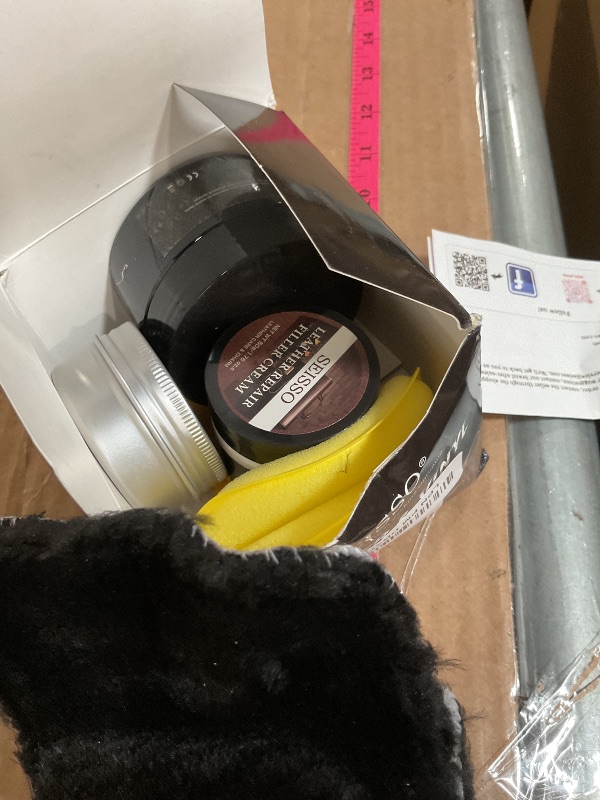 Photo 1 of ***(MISSING SEAT CONDITIONER)***
SEISSO Leather Repair Kit for Furniture, Black Vinyl Repair Kit with Mink Oil, Car Interior Leather Recoloring Balm for Scratches, Fading Shoes, Car Seat, Sofa