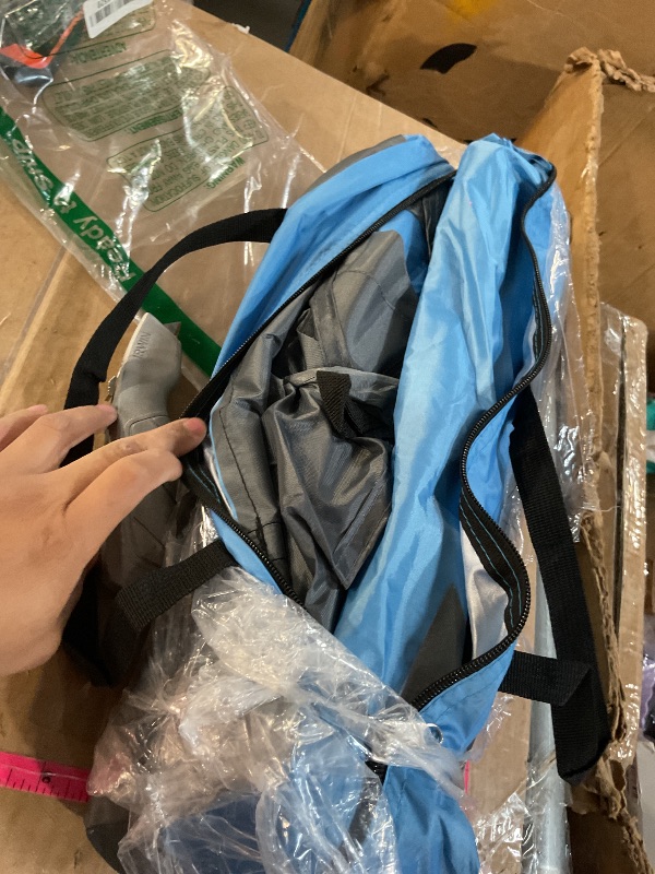 Photo 1 of ***PARTS ONLY***
Beach Tent - Beach Shade Canopy Compact Fold (16.9x3.9?), Own Patent, 360° Ventilation, Large Side Storage Pocket, UV Protection Portable Sun Shelter for Beach (Blue, 106 * 65 * 61?)