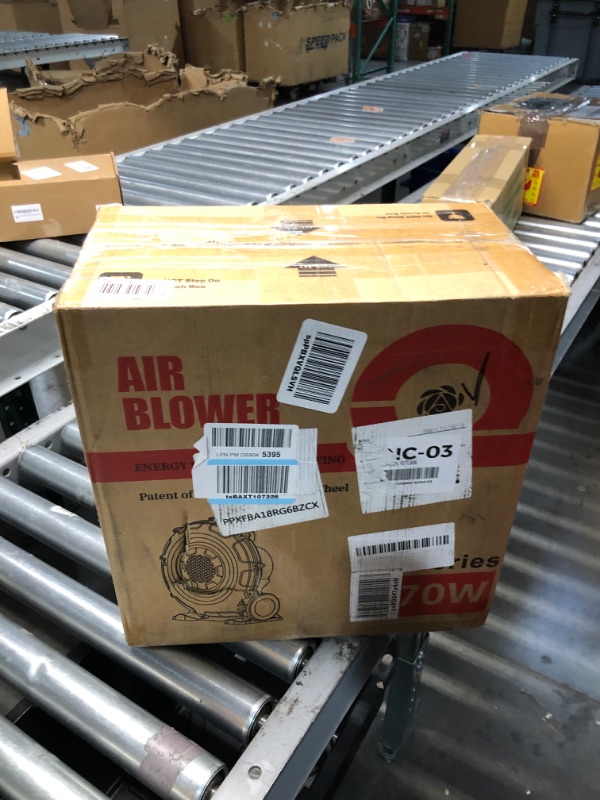Photo 1 of Bounce House Blower, 370W/0.5HP Commercial Air Blower with Double-Sided Fan Blade Design, Strong Wind and Great Heat Dissipation Properties for Bouncy Castle, Jump Slides, Arch, Inflatables