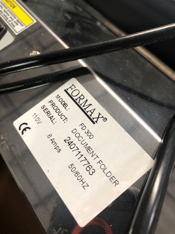 Photo 1 of (used)(damaged)(missing manual) Formax FD 300 Document Folder, LCD Control Panel with 3-Digit Resettable Counter, Folds Up to 7400 Sheets per Hour