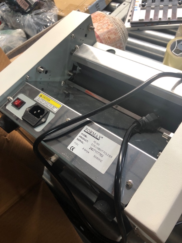 Photo 1 of (used)(damaged)(missing manual) Formax FD 300 Document Folder, LCD Control Panel with 3-Digit Resettable Counter, Folds Up to 7400 Sheets per Hour