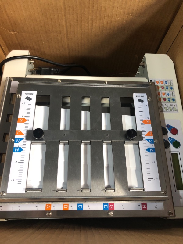 Photo 1 of (used)(damaged)(missing manual) Formax FD 300 Document Folder, LCD Control Panel with 3-Digit Resettable Counter, Folds Up to 7400 Sheets per Hour