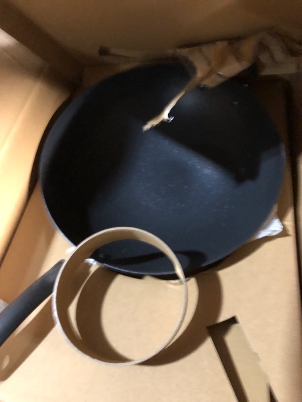 Photo 1 of ***USED AND DIRTY***
T-fal Ultimate Hard Anodized Nonstick Wok 14 Inch, Oven Broiler Safe 350F, Non Stick Stir-Fry Pan, Cookware, Pots and Pans, Kitchen, Versatile Deep Frying, Sauté, Braise, Stew, Dishwasher Safe, Black