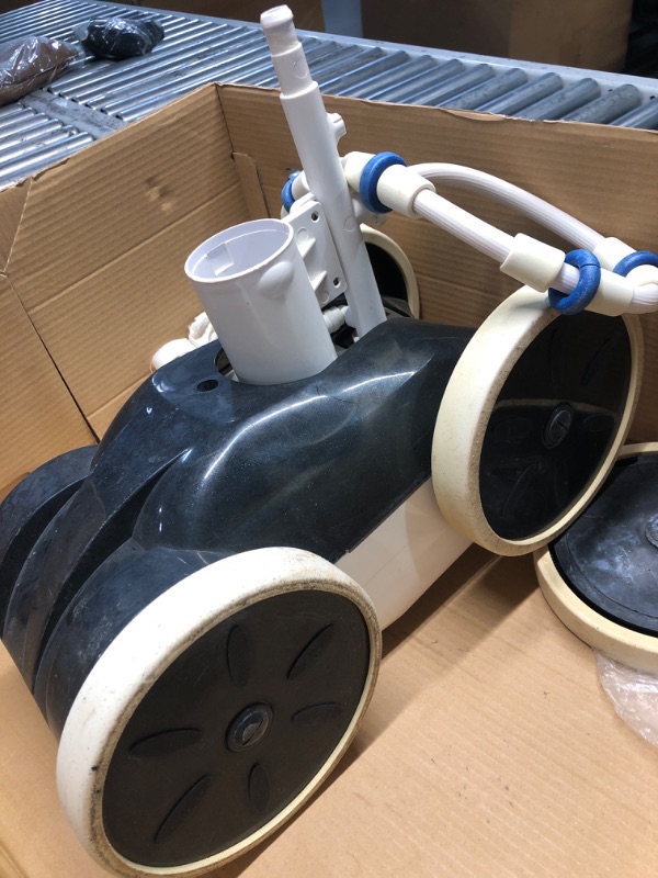 Photo 1 of (item not functional)(sold for parts)(repair) Amptyhub Pool Pressure Side Sweeper: Professional Solution for Cleaning Your Swimming Pool (Four Wheels Better Than Three)