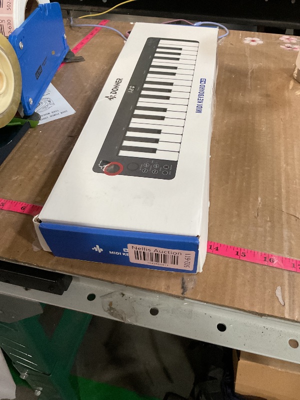 Photo 1 of USB MIDI Keyboard Controller MINI 32-Key, Donner N-32 with Screen, Sequencer, Chord, Bend Sound Effects By Light-up Joystick for Mac/PC, Music Production Software, 40 Teaching Courses